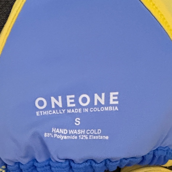 Oneone Blue and Yellow Bikini Set size small - Picture 4 of 4